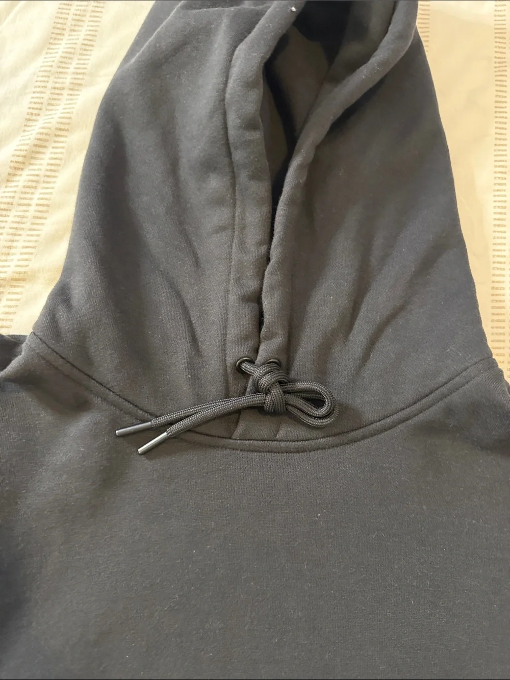 Coach Black Hoodie with Gray Plaid Pocket - Men's Pullover - Picture 3 of 5